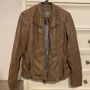 Women’s Brown Faux Leather Jacket